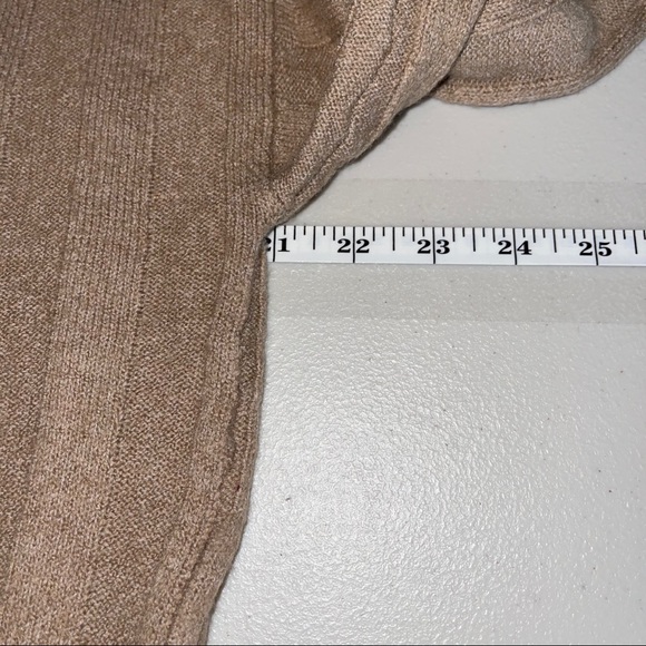 PINK REPUBLIC LACE BACK PULLOVER TAN SWEATER SMALL - Picture 2 of 5
